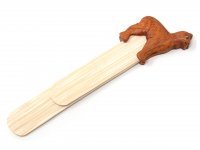 Holz-Lesezeichen - Alpaka braun - 12 cm