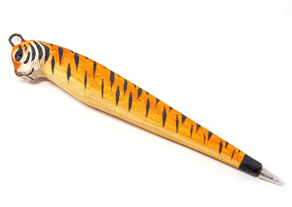 Holzkugelschreiber - Tiger, ca. 20cm