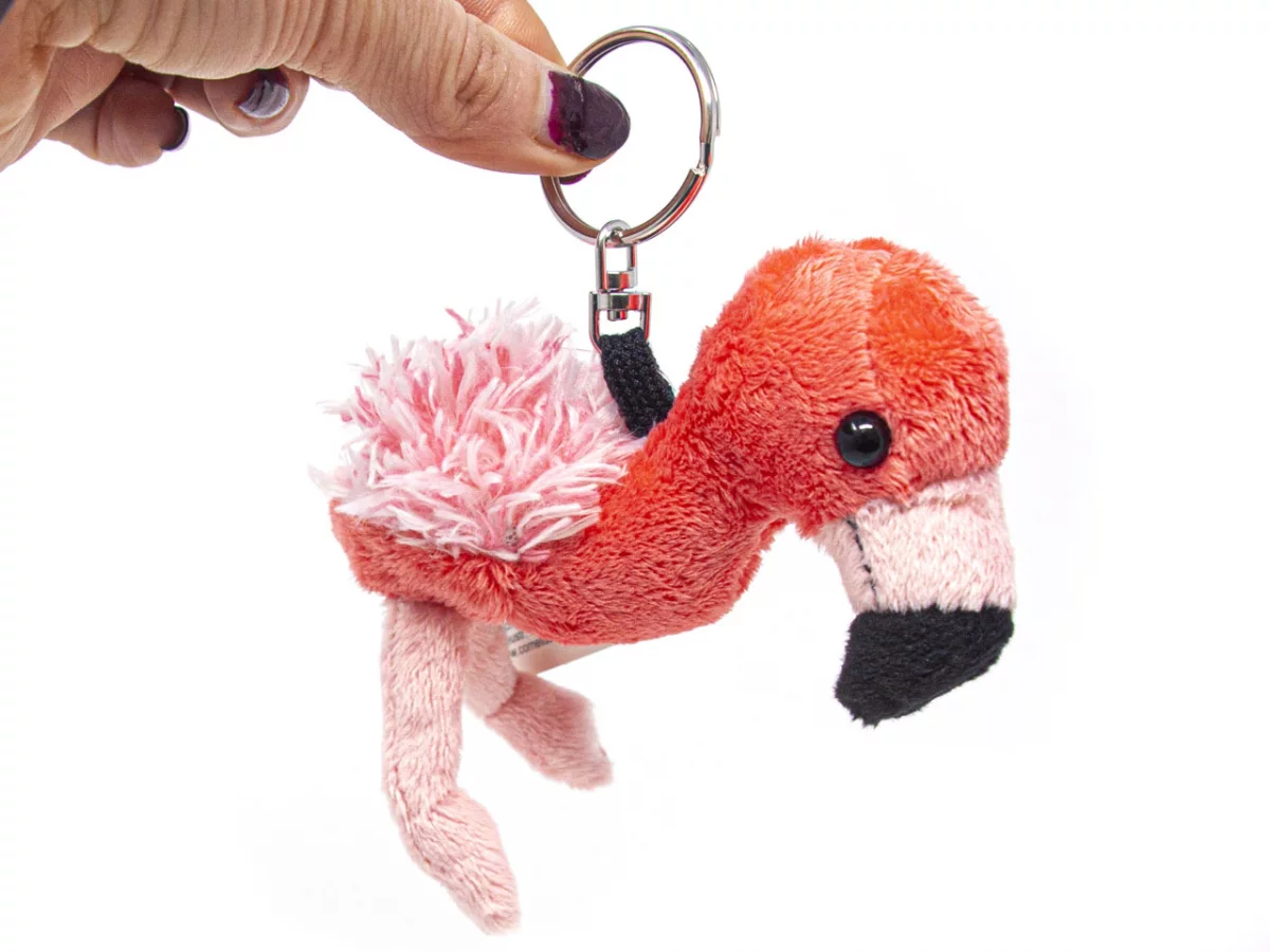 Plüsch Schlüsselanhänger - Flamingo