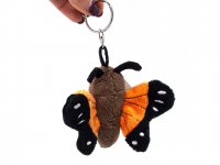 Plüsch Schlüsselanhänger - orangener Schmetterling