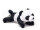 Cornelissen - Kuscheltier - Panda liegend - 18 cm