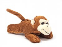 Kuscheltier - Affe liegend - 17 cm