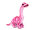 Cornelissen - Kuscheltier - Brachiosaurus pink - 23 cm