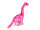 Cornelissen - Kuscheltier - Brachiosaurus pink - 23 cm