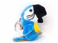 Plüsch Schlüsselanhänger - blauer Ara Papagei