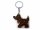Schlüsselanhänger aus Holz - Hund gefleckt