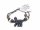 Armband mit Holzmotiv - Alpaka schwarz