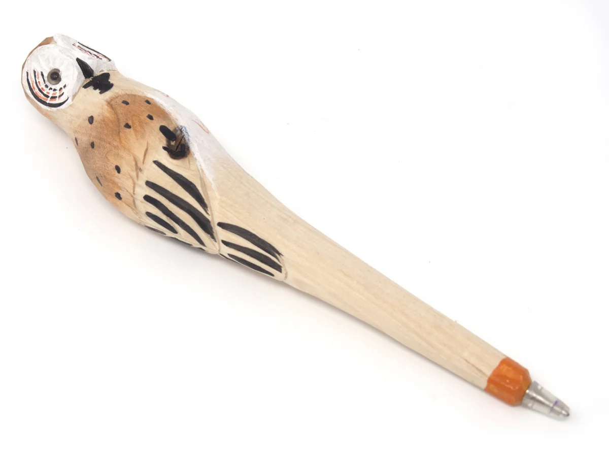 Holzkugelschreiber - Eule, ca. 20cm