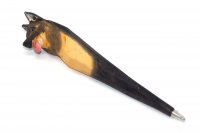 Holzkugelschreiber - Hund Sch&auml;ferhund, ca. 20cm